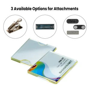 Reusable Acrylic Name Badges with Attachment